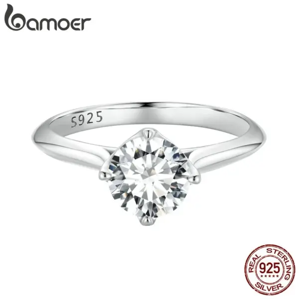 1d8557ac7976c81405dd6f50 Anel Prata 925 Moissanite 1 Quilate