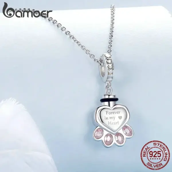 Berloque Amor Eterno Pet – Memorial com Cinzas e Nome Personalizado