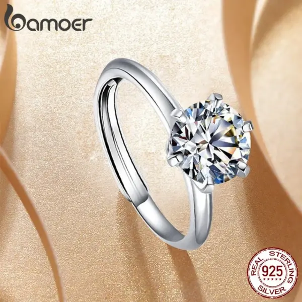 Anel Ajustável Moissanite 1 Quilate