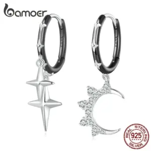 Brincos de Argola Lua & Estrela