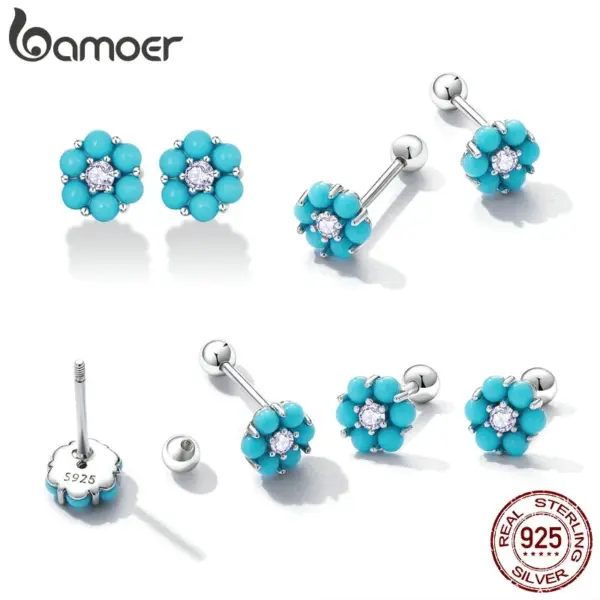 3b81c80a6c1d7bac88efc7a5 Brincos Flor Turquesa
