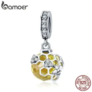 Berloque com Argola Favo de Mel