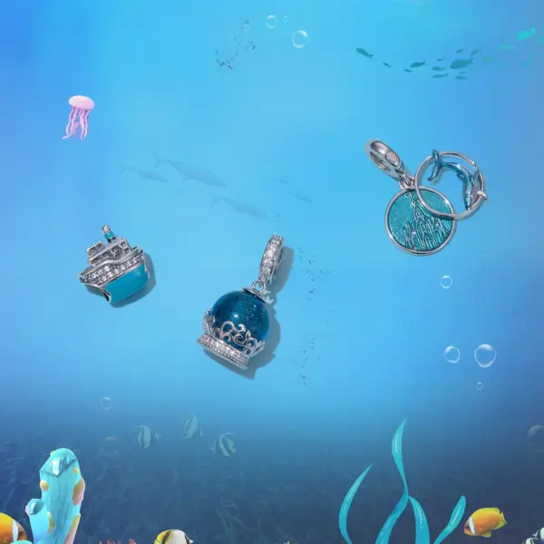 Bracelete com Berloques Encantos do Mar