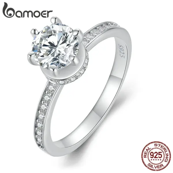Anel Casamento Moissanite Brilhante