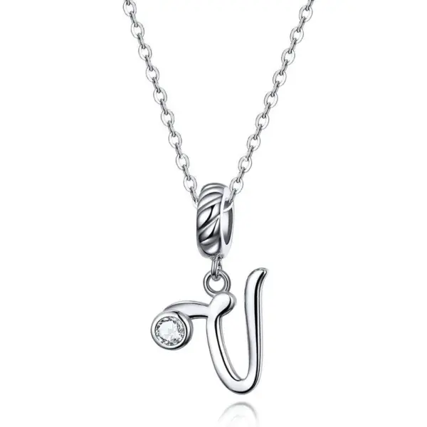 50f0baa94077f70500c345d9 Colar com Pingente Letra do Alfabeto