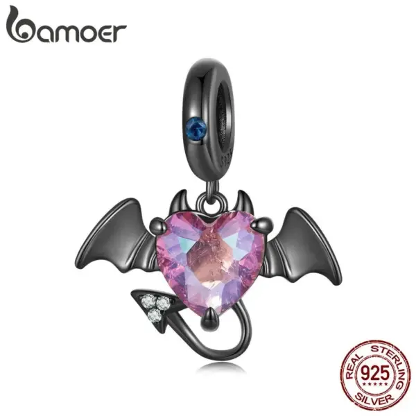 65e403c5d465debf8ab9edc3 Berloque com Argola Coração Negro