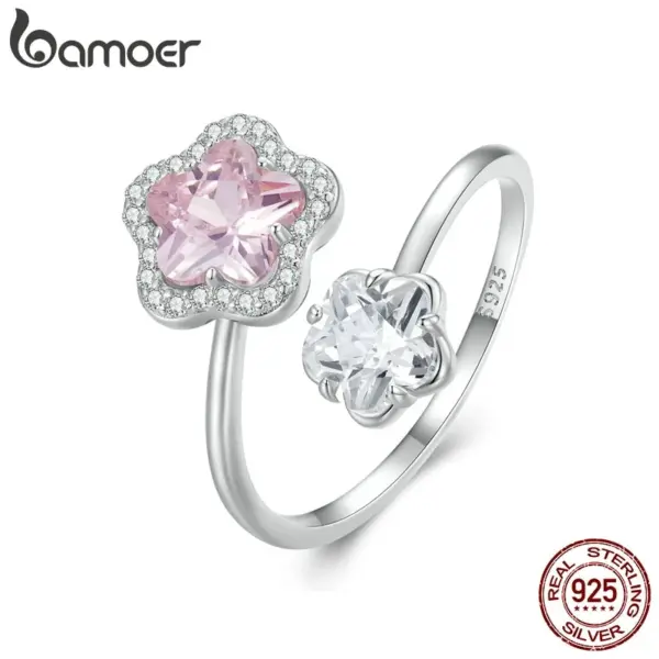 66b45f2fa2087e0226998751 Anel Ajustável Flor Rosa