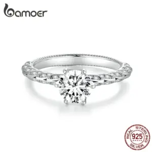 Anel Luxuoso Moissanite 1 Quilate