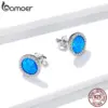 Brincos Opala Azul Simples