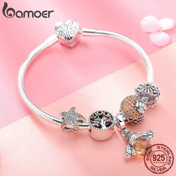 Kit Bracelete de Prata com 5 Berloques