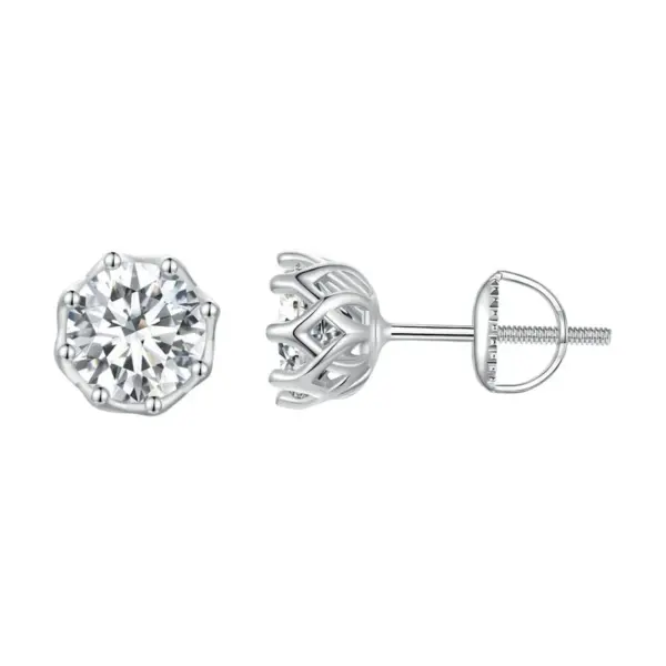 Brincos Moissanite 1 Quilate