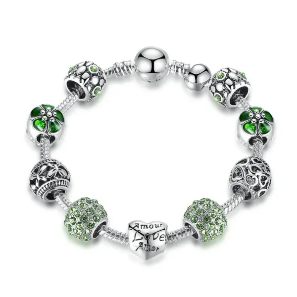 940910106e03a5d8cc2fcf07 Bracelete com Berloques Banhado a Prata 925