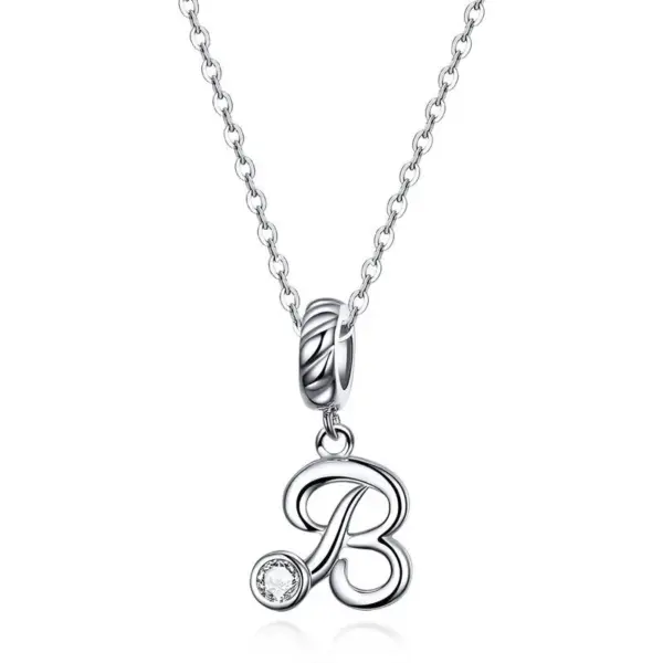 963b2032e83d1285e545f940 Colar com Pingente Letra do Alfabeto