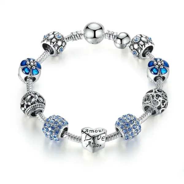 b3d578806c73709ecdb695c5 Bracelete com Berloques Banhado a Prata 925