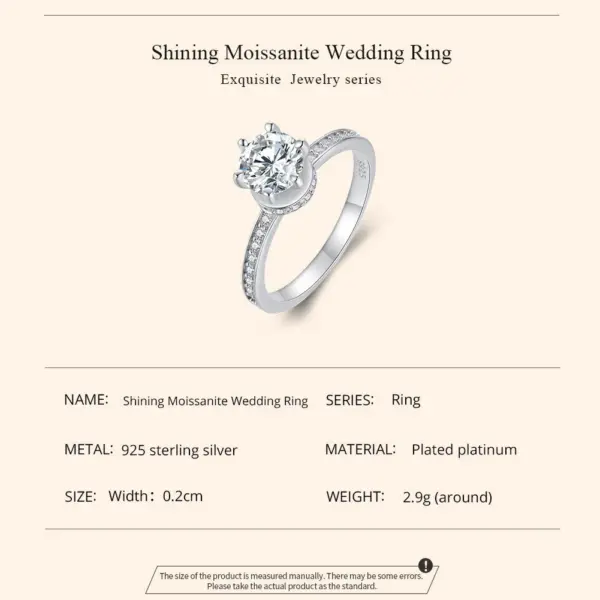 Anel Casamento Moissanite Brilhante