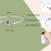 Dimensões do Bracelete Abelhinha Amarela