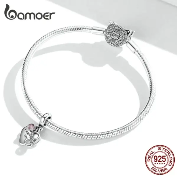 Berloque Coração Infinito Personalizado em Prata 925