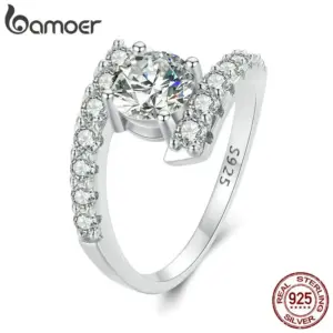 Anel Brilhante de Moissanite 1 Quilate
