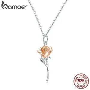 Colar com Pingente Rosa Graciosa