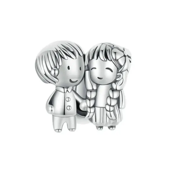 d2c634d10674401a4067ee63 Berloque Família e Amor em Prata 925