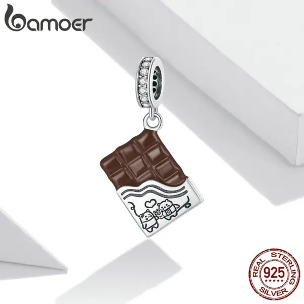 d7958d74134baa8d3a858a0a Berloque com Argola Barra de Chocolate