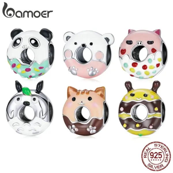 dab72bc80b8ddbdfd744c23b Berloque Charm Donuts de Animais