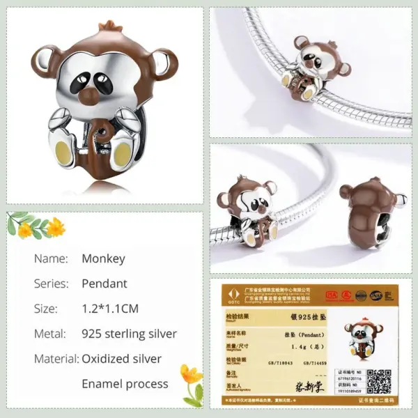 dd1ca3c3d305238eee823b4d Pingente Macaquinho