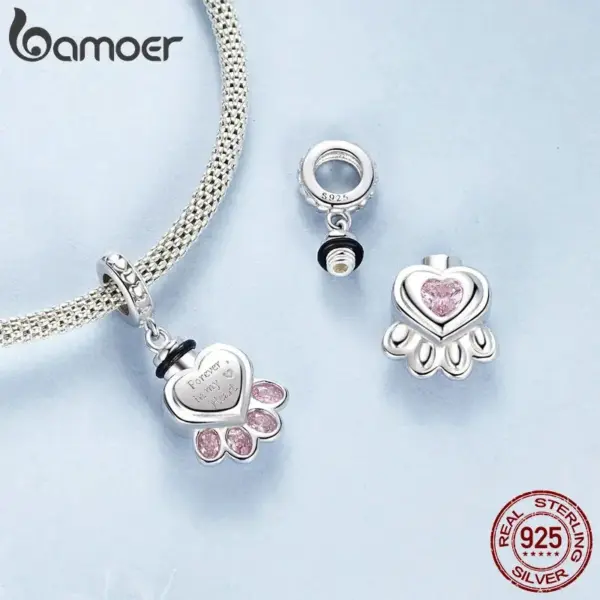 Berloque Amor Eterno Pet – Memorial com Cinzas e Nome Personalizado