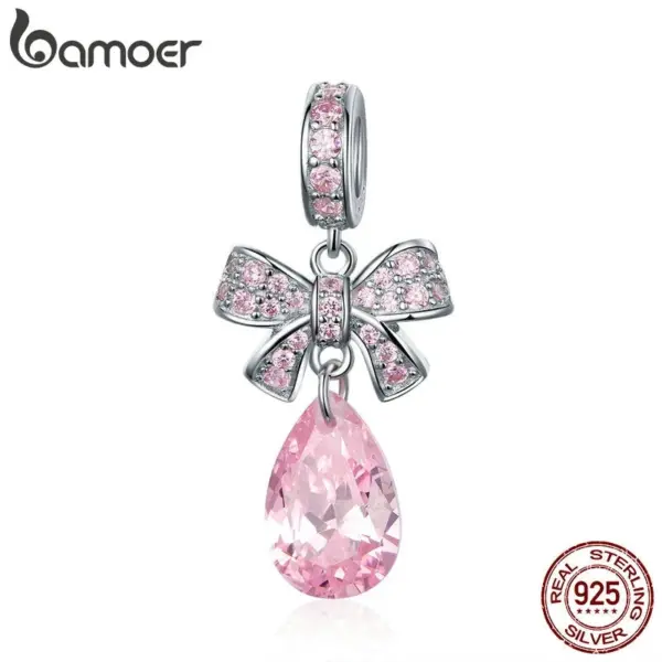 Pingente Laço Rosa