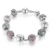 f3b3cc4d8d53d64e8f6c8389 Bracelete com Berloques Banhado a Prata 925