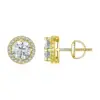 fa8daa9b1b0f5e7ba2e0e3ea Brincos Halo de Moissanite em Prata 925